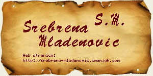 Srebrena Mladenović vizit kartica
